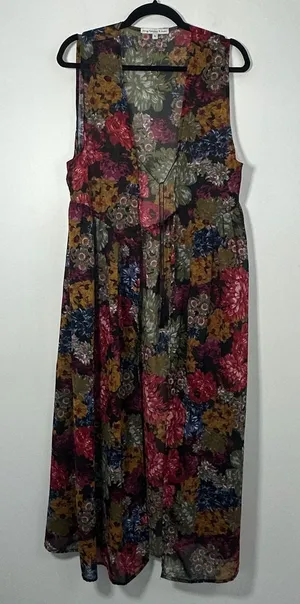 Young Fabulous & Broke Floral Sleeveless Maxi Kimono Size Large Boho thumbnail 1
