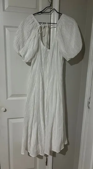 Lulus Midi Dress White - perfect for brides thumbnail 1