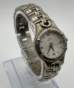 Anne Klein II Silver Stainless Steel Day Indicator Watch Working thumbnail 4