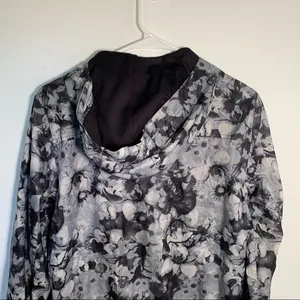 Ideology Women's Full Zip Athletic Jacket‎ Windbreaker Black Gray Floral Mesh thumbnail 8