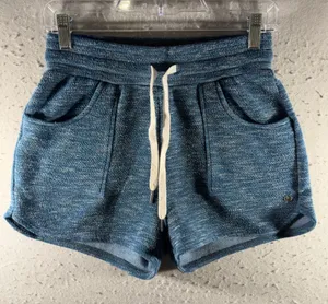 3140 | Kyodan Marled Knit Drawstring Lounge Shorts Blue Women Large thumbnail 1