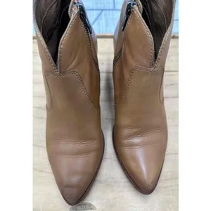 Frye Jennifer Leather Ankle Booties Brown Zipper Heeled Womens Size 7‎ READ thumbnail 7