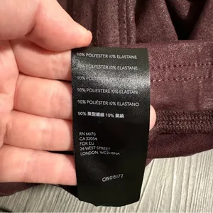 Free People Midnight Burgundy Faux Suede High Rise‎ Ankle Leggings Size S thumbnail 8