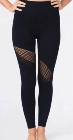 Zyia black cutaway high rise perforated XS high impact leggings thumbnail 1