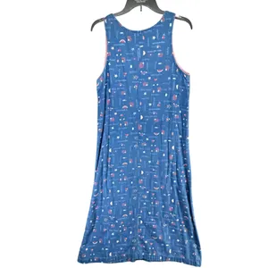 Vintage Koret‎ City Blues Petites Denim Dress Blue Novelty Patriotic Picnic Sz M thumbnail 6