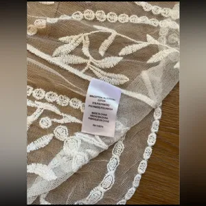 Nina Leonard Large/XL Lace Kimono Cardigan, Bridal Kimono, Bridal Shower Kimono thumbnail 5