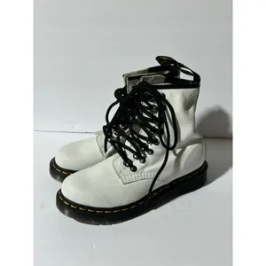 Dr. Martens 1460 Laced White Leather Ankle Boots Women's US 6 thumbnail 4
