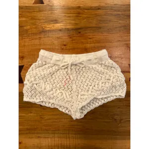 Sugar Thrillz Dolls Kill Crochet Knit Shorts Ivory Cream Cotton Boho Festival M thumbnail 5