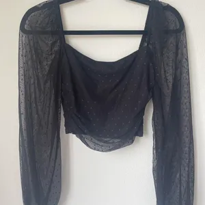 Blue Blush Black Dressy Crop Top thumbnail 2