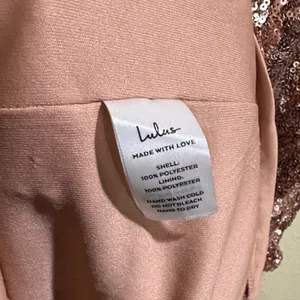 Lulu’s size small Bring It Rose Gold Sequin Bodycon Mini Dress thumbnail 5