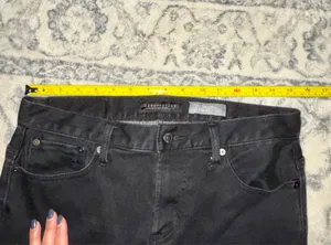 Aerosmith Aeropostale Y2K Jeans Women’s 29 Slim Straight Black Denim 29x32 EUC thumbnail 3