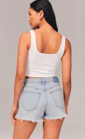 Abercrombie The Mom High Rise Denim Shorts thumbnail 3