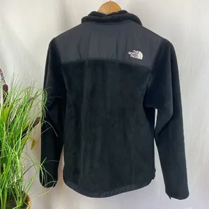 North Face Black Zip Cozy Fuzzy Fleece Long Sleeve Sport Jacket XS thumbnail 3