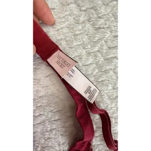 Victoria's Secret Burgundy Floral Lace Triangle Bralette Unlined Small S/P thumbnail 5