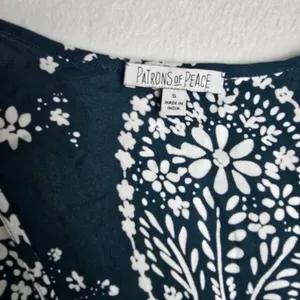 Patrons of Peace‎ Teal Paisley Faux Wrap Maxi Dress Short Sleeve Small J2083F58 thumbnail 3