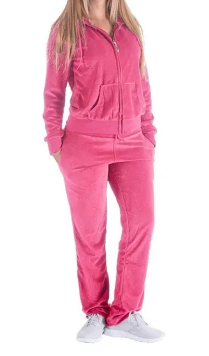 Pink Velour Tracksuit Set thumbnail 1