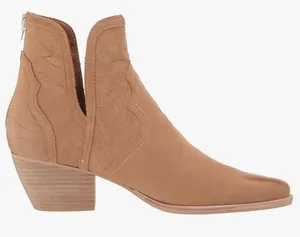 DOLCE VITA Silvan Tan Toffee Nubuck Suede Western Booties Sz‎ 6 NWB thumbnail 1