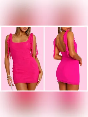 White Fox Boutique Don’t tell me now mini dress in hot pink SZ:S thumbnail 2
