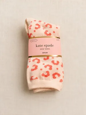Kate Spade New York Women’s Socks 3-Pack Leopard Stripe Plum NWT thumbnail 2