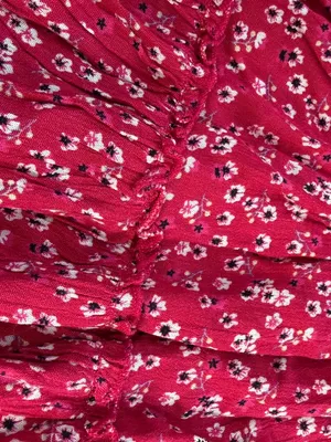 Princess Polly red floral tiered mini skirt ruffles Size 4 / Small thumbnail 5