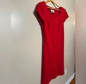 CLEARANCE! Red Vintage Fashion Bug A-Line Dress Size 12 EUC thumbnail 3