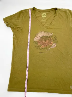 Life is Good Women's Classic Fit Tee Size Small Hello Sunshine Sunflower Cotton thumbnail 11