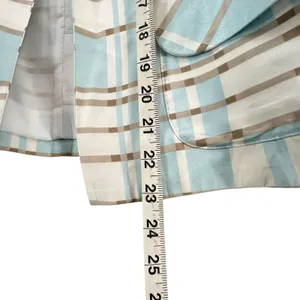 Pendleton Silk Blend Blazer Jacket 4 Blue Tan White Plaid Open Preppy‎ Summer thumbnail 10