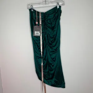 House of CB Petronella Asymmetrical Emerald Green Womens Skirt Midi New Small thumbnail 2