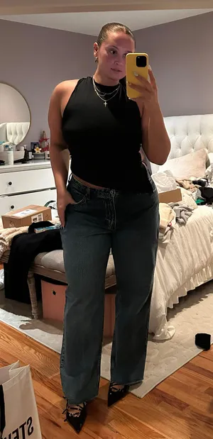 Princess Polly Asymmetrical Top Black thumbnail 1