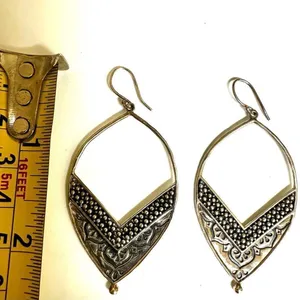 Siplada Sterling silver etched earrings thumbnail 7