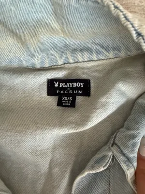 PacSun Playboy Jean Jacket Cropped thumbnail 2