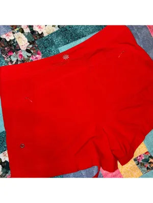 Athleta Woman’s Size 2 Red Athletic Shorts Workout Running, Casual Elastic thumbnail 7