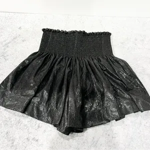 Queen of Sparkles Black Shiny Swing Shorts Size Small S * thumbnail 4