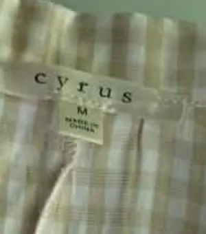 Cyrus light taupe and cream gingham blazer thumbnail 3