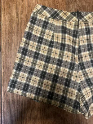 Altar’d State Brown Plaid Fall Skort | Size Small thumbnail 5