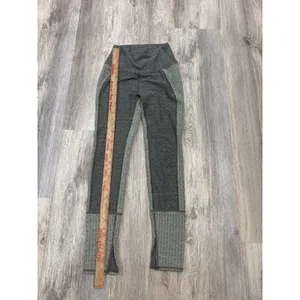 FP Movement Free People High Rise Textured Herringbone Leggings Green Small thumbnail 5