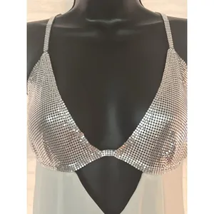 NBD Heera Gown Ivory White Chainmail Silver Metallic Cut Out Maxi Dress Size S thumbnail 13