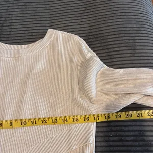 Lululemon Beige Reversible Crossover Sweater Knit Ribbed Cashmere Blend Size 6 thumbnail 7