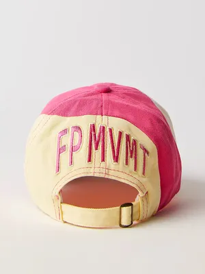 Free People Rule The Court Baseball Hat - Pink Combo thumbnail 4