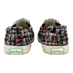 Jack Rogers Anna Black Multi-Colored Boucle Metallic Tweed Slip On Sneakers Sz 6 thumbnail 9