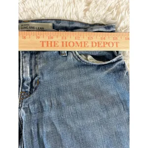 GAP Y2K Long Lean Jeans Sz2L Boot Cut Distressed Frayed Hem thumbnail 5