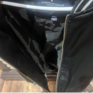 American Eagle Black Bomber‎ Jacket thumbnail 4