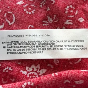 Band of Gypsies Red Floral Mini Dress Sz M thumbnail 10