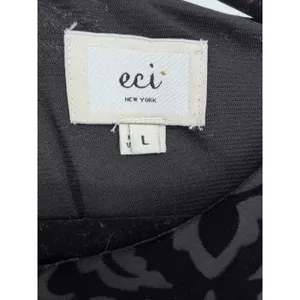 ECI Burnout Velvet Shift Dress Large Black Whimsigoth Fairy Dark Academia Witchy thumbnail 7