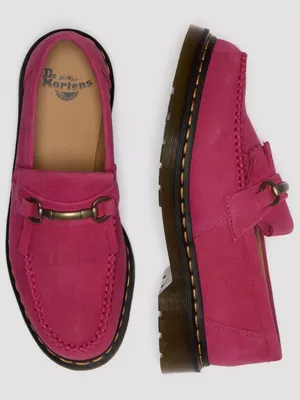 Dr. Martens Adrian Snaffle Loafers Fuchsia Pink Womens Size 10 Nubuck NWOB thumbnail 1