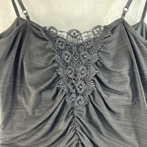 Vintage Y2K Takara L Large Babydoll Top Ruched Ruffle Tank Whimsygoth Goth Fairy thumbnail 10
