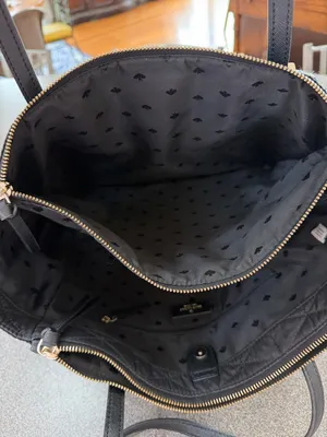 Kate Spade Black Wilson Road Quilted Talya Tote Purse Double Strap thumbnail 9