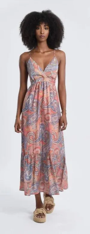 Molly Bracken Printed‎ Long Dress in Pink Isabelle Size XS thumbnail 1