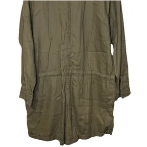 Aerie‎ Women's Romper One-piece Long Sleeve Button Up Pockets Olive Green Large thumbnail 9