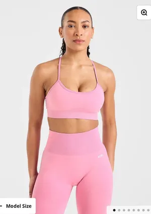 AYBL Seamless Sports Bra Baby Pink thumbnail 1